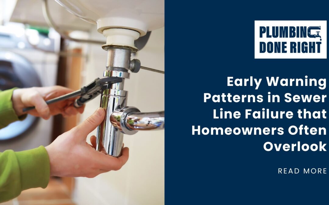 A plumber working on the pipe issue with the business logo, blog title, and read more option